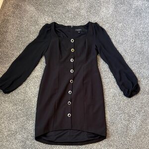 Laundry By Shelli Segal Black Long Sleeve Dress